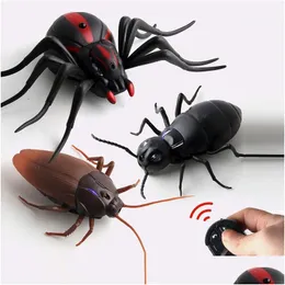 Electric/RC Animals Infrared RC Remote Control Animal Insect Toy Smart Cackroach Spider Ant Scary Trick Halloween Christmas Kids Gift DHPWC