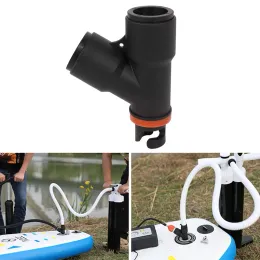 Pump SUP Board Air Valve Adapter Inflatable Rowing Rubber Boat Paddle Canoe Kayak Air Valve Pump Compressor 2 Head Converter for Surf