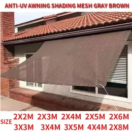 Укрытия 90% Blackout Antiv HDPE Shade Stene Balcony Security Secrance Screan Сторон сад двор забор сетчатый сетка сетка серого коричневого цвета