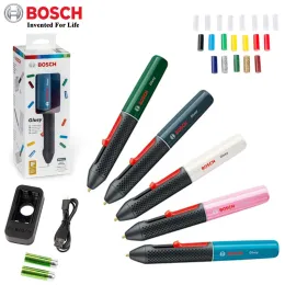 Polijsters Bosch Cordless Hot Melt Lim Pen Multifunktionellt trådlöst reparationsverktyg Hem Diy Tools Hot Lim Gun With 20 Lim Stick