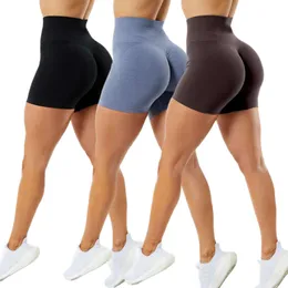 Summer Shorts Lu Align Sport Shorts 3 Pack Amplify Women Workout High midja Yoga Butt Lyft Booty Fiess Running Sports Seamless Gym Shor