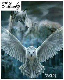 Fullcang Full Square Diamond Painting Cross Stitch Eagle and Wolf Diamond Embroidery 5D DIYダイヤモンドモザイクニードルワークD6386764274