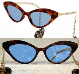 Occhiali da sole da donna G0978s Fashion Classic Templi in metallo a filo heart a forma di cuore Orecchini cateye occhiali da sole con telaio zebra 7602851