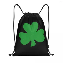 쇼핑 가방 아일랜드 샴록 드로 스트링 여성 남성 접이식 체육관 스포츠 Sackpack Ireland St Patricks Day Storage Backpacks