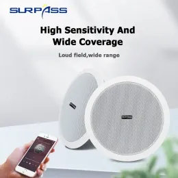 Högtalare 6 i 10W Aktivt takhögtalare Bluetooth Waterproof Houdspeaker Inbyggd Digital Class D -förstärkare Smart Home Music -högtalare