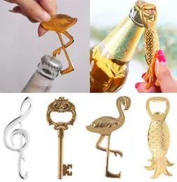 Novel Ananas Flamingo Palm Beer Bottle Opener Wine Bottle Openers Barware Tool Anniversary Wedding Hawaii Beach Party Favor G1680194