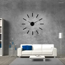 Orologi da parete 3d Big Acrilic Mirror Effect orologio Design semplice Arte Decorativo Quarzo Spazzatura silenziosa Orologio moderno