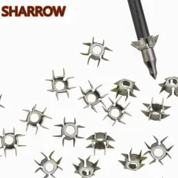 Dart 10/20/30/40/50pcs Hedef Noktalar Kimlik Kimliği 6.2mm Arrowhead Broadhead Judo Ok Noktaları 8 Pençe Noktası Açık Mekan Uygulama Okçuluk Aksesuarları