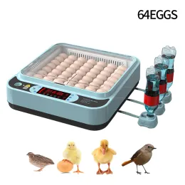 Tillbehör 64 Egg Inkubator Automatisk äggfuktighet Kontroll Automatisk vatten Tillsätt inkubator för kläckning av kyckling anka Goose Pigeon vaktel