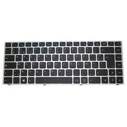 Клавиатура с подсветкой ноутбука для Clevo P640 MP-13C26B0J4306 6-80-N13B0-241-1 Бельгия Be Silver Frame