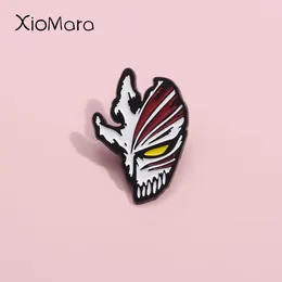Spille Death God God Kurosaki Ichigo Mask Pin Pin Pins Custom Game Capel Badges Punk Gioielli Regalo per i fan Amici