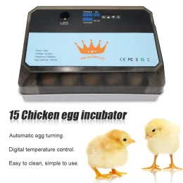 Aksesuarlar Tam Otomatik Yumurta İnkübatör Çiftliği Chick Hatchersy Dijital 15 Yumurta Brooder Çok Fonksiyonlu İnkübatör Kontrol Sistemi