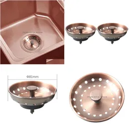 Drains Talea Kitchen Sink Basket Strainer Filter 81Mm Red Bronze Copper Accessories Qs218C006 231013 Drop Delivery Home Garden Fauce Dhkqf