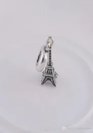 Eiffel tower chrams Jewelry Findings Components Charms beads pendants S925 sterling silver fits for style bracelets ale086H99655721