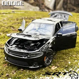 Diecast Model Cars 1 32 Dodge Charger SRT Hellcat Alloy Sports Modelo de carro Diecasts Toy Muscle Car Modelo Série de Simulação Childrens Toy Giftsl2405