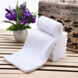 Towels 10PC White Ultra Soft Microfiber Fabric Face Towel Hotel Bath Towel Wash Hand Towels Portable Terry Multifunctional