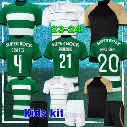 Sporting CP 23 24 Lisboa Soccer Jerseys Lissabon Home Jovane Sarabia Vietto 2023 2024 Sporting Away White Camisa de Futebol Shirt Men Kid 233C