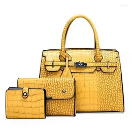 Shoulder Bags Cross Border Leisure Trend Women's Bag In Winter 2024 Pure Crocodile Pattern Handbag