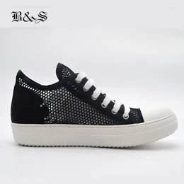 Casual Shoes Black Street Unisex Luxury Quality Summer Nylon Mesh Breattable Flat Rock Hip Hop Trainer