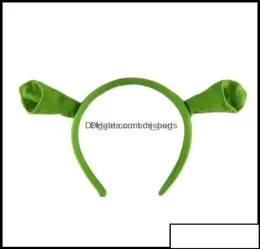 Andra festliga festförsörjningar hem Garden Shrek Hairpin Ears pannband Head Circle Halloween Children Adt Show Hair Hoop Costume Ite8916181
