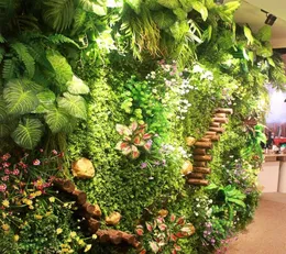 Ecofriendly Artificial Plant Wall Wall Artificial Wall Ambiente Muro Progetto Pronzo Plastica per le decorazioni del giardino da nozze8572239