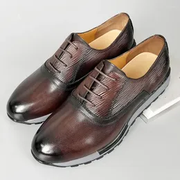 Casual skor chaussures homme de luxe zapatos informales hombre läder för män