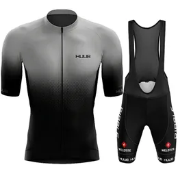 Huub Yaz Men Giyim Bisiklet Şortları MTB Döngü Jersey Tam Erkek Tekdüzen Yol Ceket Pantolon Jel Bisiklet Takım Spor Seti 240506