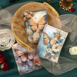 30 Sheets Paper Material Print Romantic Butterfly Print Series vintage Rococo Journal Collage Background Decoration Scrapbook 178 124mm