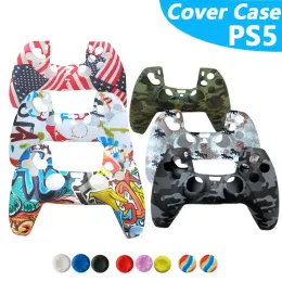 Joysticks PS5 Handle Cover Case Soft Silicone Camouflage Protective Case for Sony Playstation 5 Controller Cover Case