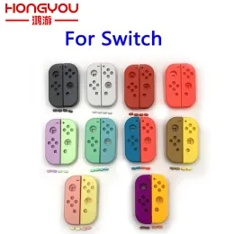 Alto -falantes Purple Orange Front traseiro com moldura do meio da moldura Caice de casas de plástico Tampa de plástico para Nintend Switch NS NX Joycon Joycon Controller