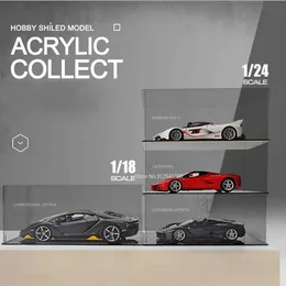 Diecast Model Cars 1/18 1/24 1/32 Przezroczysty akrylowy model samochodu Display Box Cover Zakrycie Za Ciężkie pudełko Pył diesowy magazynowanie Profesjonalne storagel2405