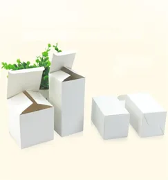 20 Tamanho Pacote branco Presente de papelão pequeno boxesquare kraft papel embalagem de papel caixa de papel fábrica inteira lz07407251409