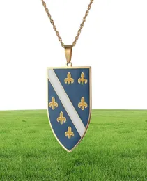 Bosnia in acciaio inossidabile e collane a pendente Herzegovina per donne Bosna I Hercegovina Chain Jewelry5826149