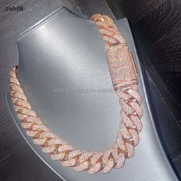 Designer JewelryCustom S925 Silver 10K 14K 18K Solid Filled Gold Iced Out Moissanite Lab Natural Diamond Cuban Link Chain Necklace