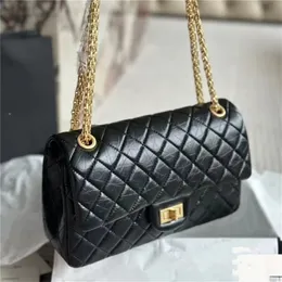 Borsa nera classica Desiginer Spall Brse Woman con scatola Diamond Latta Borse per secchio a agnello Borsa bandiera a doppia borsetta in pelle genuina