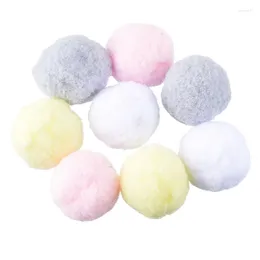 Dekorative Blumen Hoomall 100pcs Multicolor Pompoms Ball Fell Handwerk DIY Weiche Pom Pom Hochzeit Home Dekoration Nähen auf Stoffzubehör