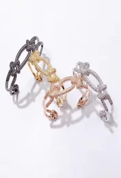 2021 Designers de jóias de ponta Love Bracelet Brankm Bangle Gold Plating On Copper Healing Cross Nó His and Hers Bracelets B6519894