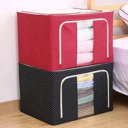 Household Oxford Fabric Steel Frame Storage Box, Oversized Quilt, Clothes, Books, Storage Box, Clothes Sorting Box, Box