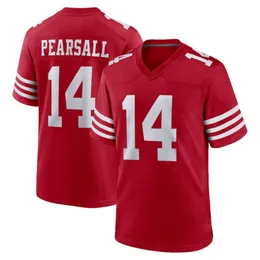 2024 Nytt utkast till första omgången Pick Player Game Jersey Football Jerseys 14 Ricky Pearsall Jersey Men's Women's Youth Game Custom S-6XL