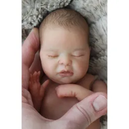 Bebekler 9 "İnç Mini Bebe Reborn Kit Çiş Sabır Yeniden doğan Bebek Vinil Bebek Kiti Boyasız Bebek Parçaları Diy Boş Boş Yeniden Doğru Bebek Kiti