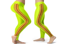 Softball Digital Printed Leggins Highwaisted Projektanci Yoga Rajstopy Seksowne sportowe spodni moda spodni ubrania S8110802