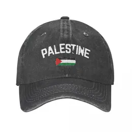 قبعات الكرة فلسطين علم البيسبول قبعة كلاسيكية القطن المنحني للجنسين للجنسين قبعة قابلة للتعديل في الهواء الطلق H240504