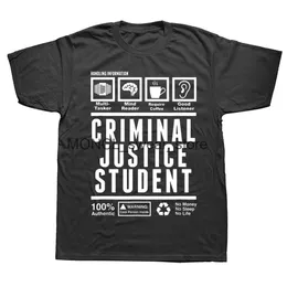 メンズTシャツ面白い刑事司法デント処理情報TシャツグラフィックコットンストートウェアショートSlveバースデープレゼントサマーTシャツH240506