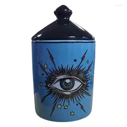 Candle Holders Eye Starry Sky Incense Holder Ceramic Jar Jewelry Home Desk Decor