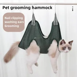 Houses Pet Grooming Hammock Dog Cat nail cutting anti scratch bite fixed bag bath Trimming Restraint Bag Beauty hammock hanging Pet set