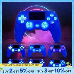 Wireless Controller Dual Vibration RGB Light Bluetooth Gamepad For PS3 Game Console PC Joystick WIN 7 8 10 240418