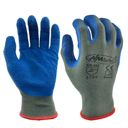 Handschuhe 12 Paar Latex Anti -Schlupf -Sicherheit Handschuhe Luvas Emborrachadas Guantes Industriales Guantes de Trabajo Con revestimiento de Latex