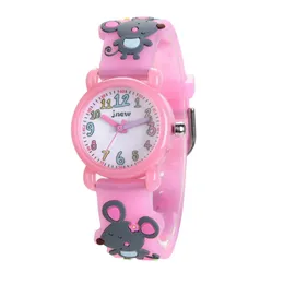 Girls Watch 3D Cartoon Waterproof Toddler Watch Gifts for Girls Età 2-12 giocattoli per 3 4 5 6 Gift per bambini di 7 anni per bambini Orologi 240506