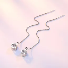Orecchini per borchie di design di design di lusso Gioielli di moda 925 Sterling Silver Long Studearrings for Women Girl Brincos Jewelry Bijo8293561