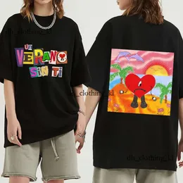 Graphics Shirt Unisex Designer T Shirt Bad Bunny Hip Hop Shirts Music Album Double Harajuku Print Mens T Shirt Short Sleeve Bad Bunny Shoe Sweatshirt Oversized 970